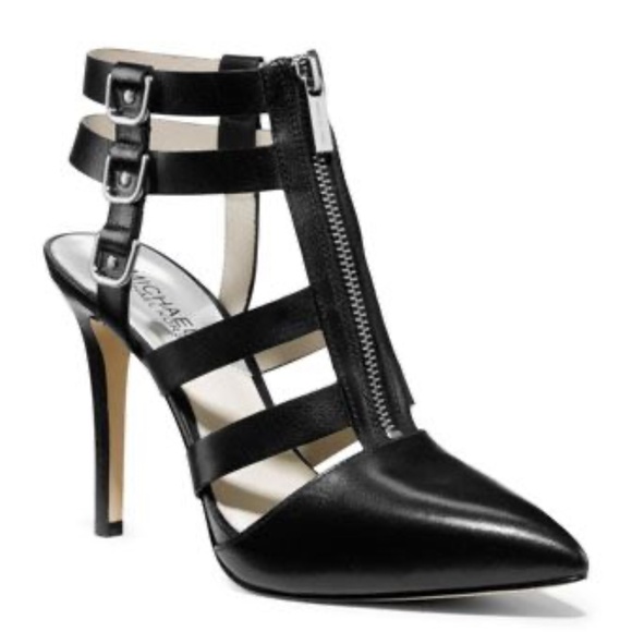 MICHAEL Michael Kors KENNEDY T-Strap Sandal High Heels 10 - Picture 3 of 17